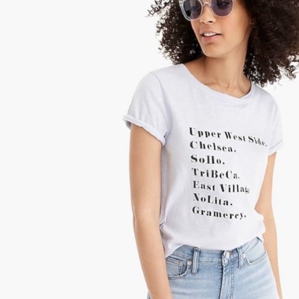 J.Crew Neighborhood NYC T-shirt in slub cotton